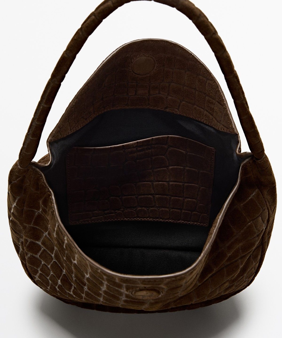 마시모두띠(MASSIMO DUTTI) 미니 슬라우치 스플릿 스웨이드 레더 백