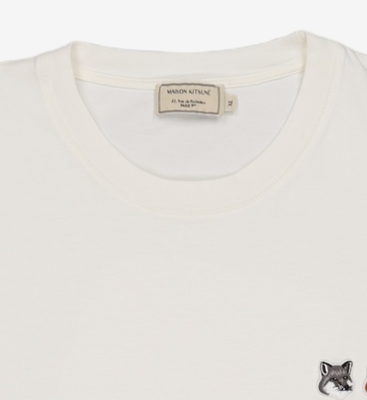 메종 키츠네(MAISON KITSUNE) 22SS 폭스 헤드 티셔츠 BU00103KJ0008 XL