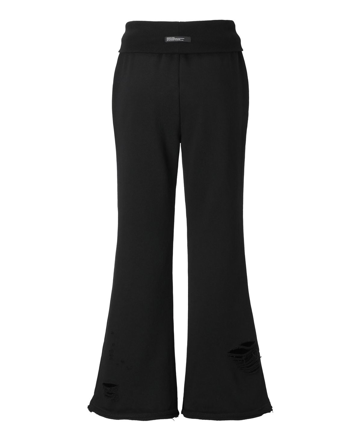 이네기(INEGI) Damaged Cutting Bootcut Sweat Pants (black)