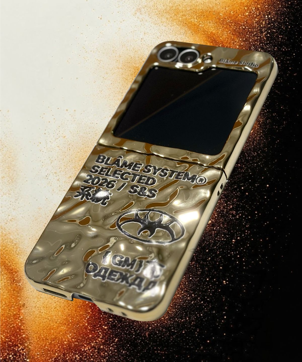 블레임 스튜디오(BLAMESTUDIO) Z Flip System Capsule Golden Ripples Case
