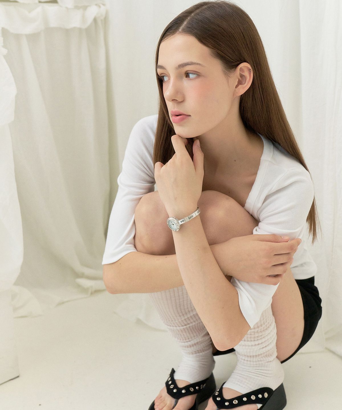 그럼피스터프(GRUMPY STUFF) Shabby Spiral Letter Watch
