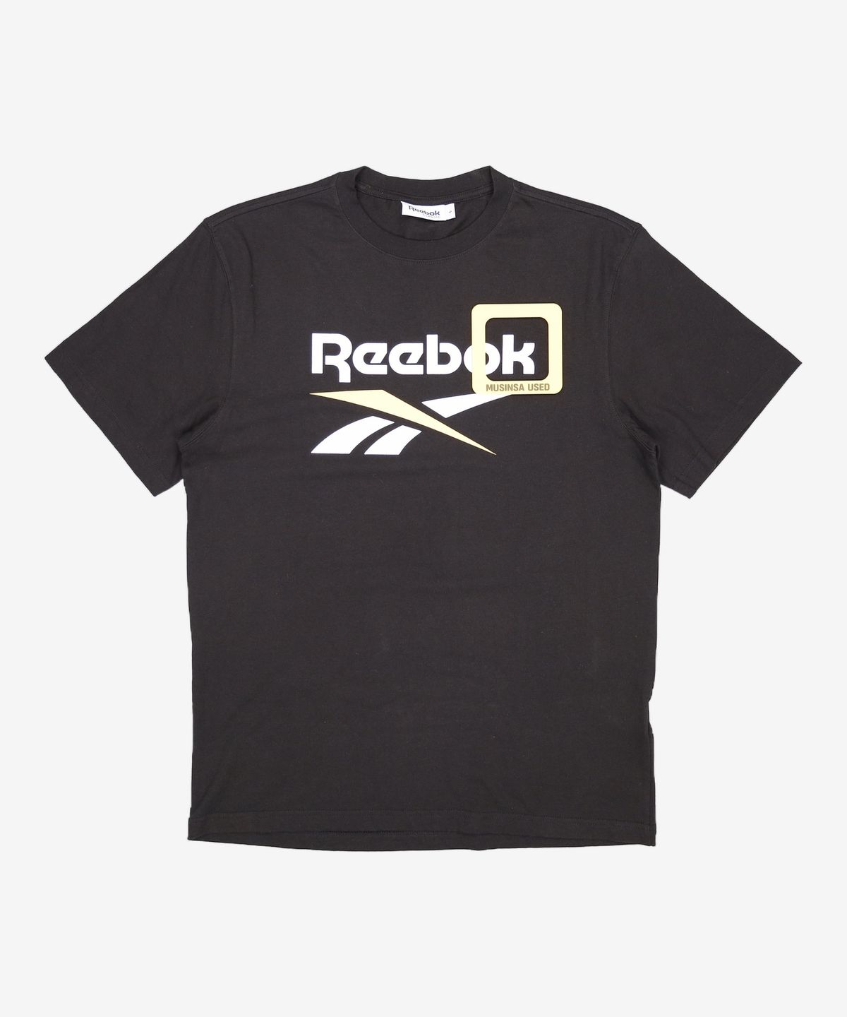 리복(REEBOK) [FI2301] 리복 오리지널 벡터 티셔츠 - 블랙:오렌지 L