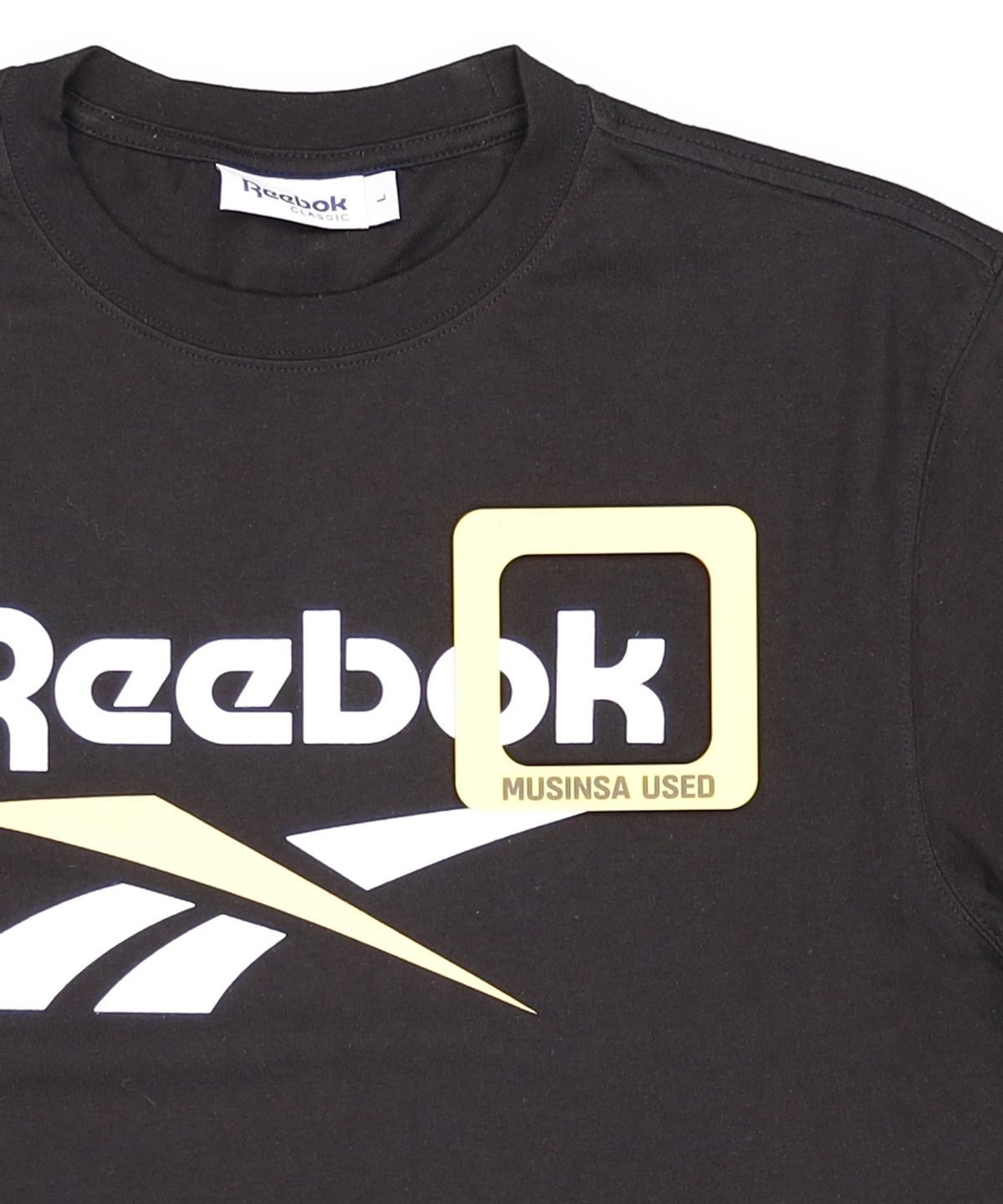 리복(REEBOK) [FI2301] 리복 오리지널 벡터 티셔츠 - 블랙:오렌지 L