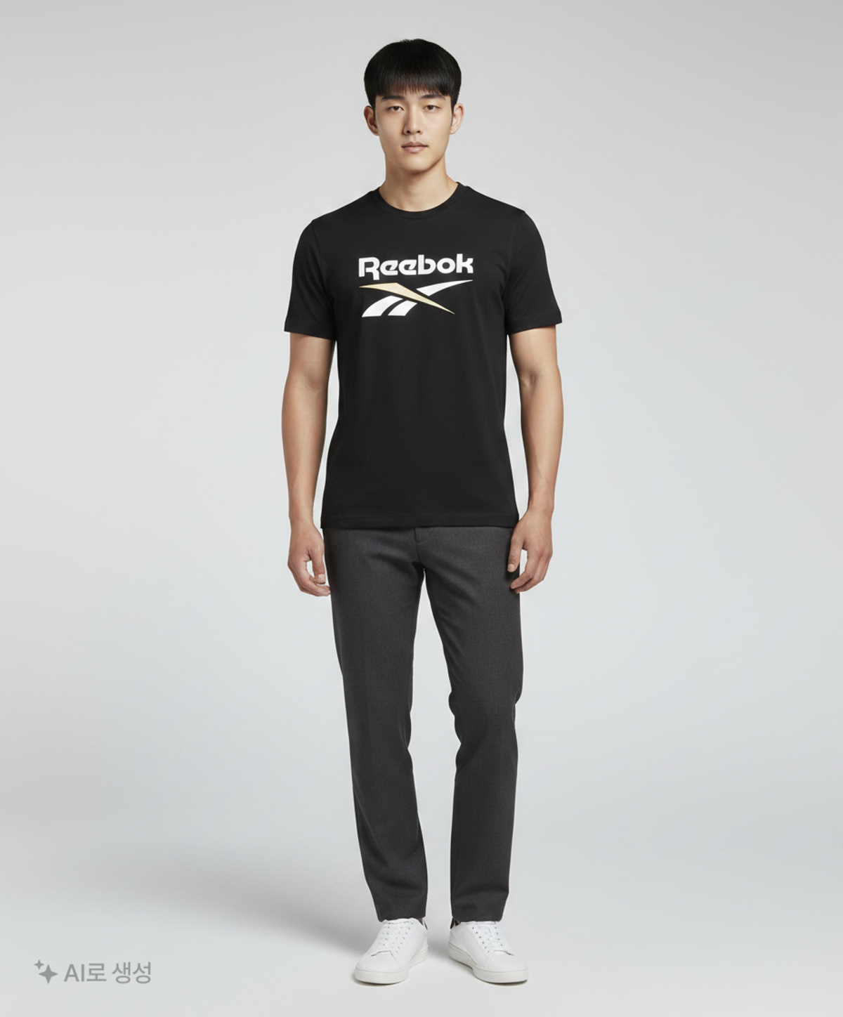 리복(REEBOK) [FI2301] 리복 오리지널 벡터 티셔츠 - 블랙:오렌지 L