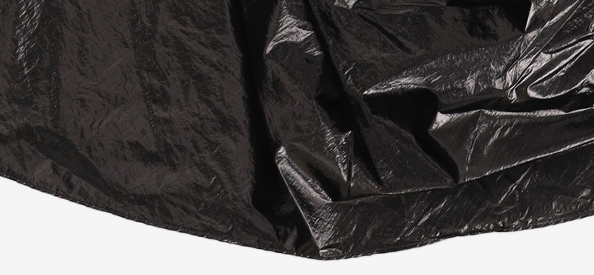쓰리투에이티(THREE TO EIGHTY) UNBALANCED SHIRRING SKIRT BLACK S