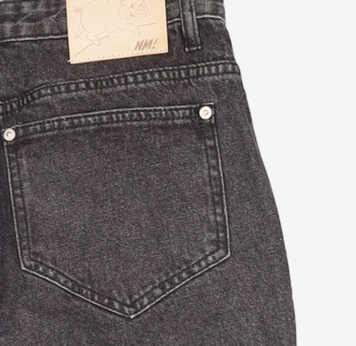 노매뉴얼(NOMANUAL) T.W DENIM PANTS - WASHED BLACK L