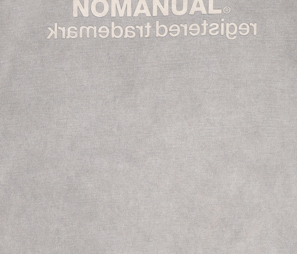 노매뉴얼(NOMANUAL) REVERSED TM LOGO SWEATSHIRT - CHACOAL XL