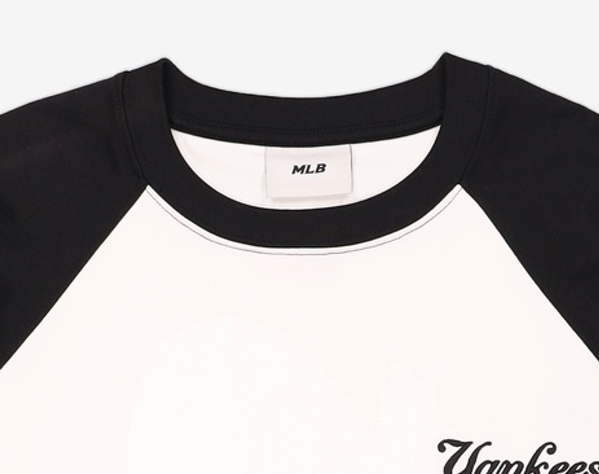 엠엘비(MLB) 여성 바시티 라글란 루즈핏 티셔츠 NY (Black) S