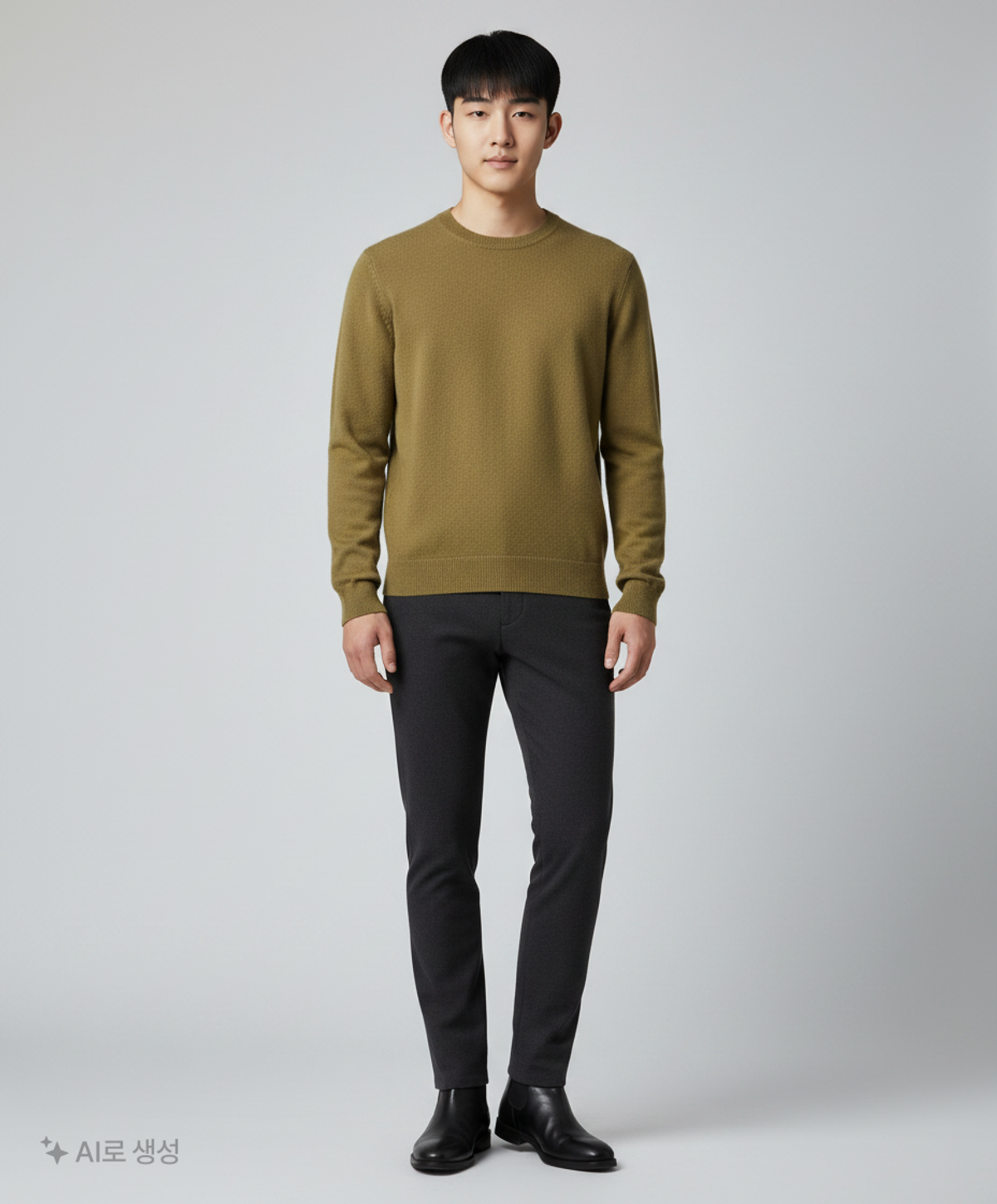 더니트컴퍼니(THEKNITCOMPANY) 프리미엄 캐시미어니트 올리브 XL