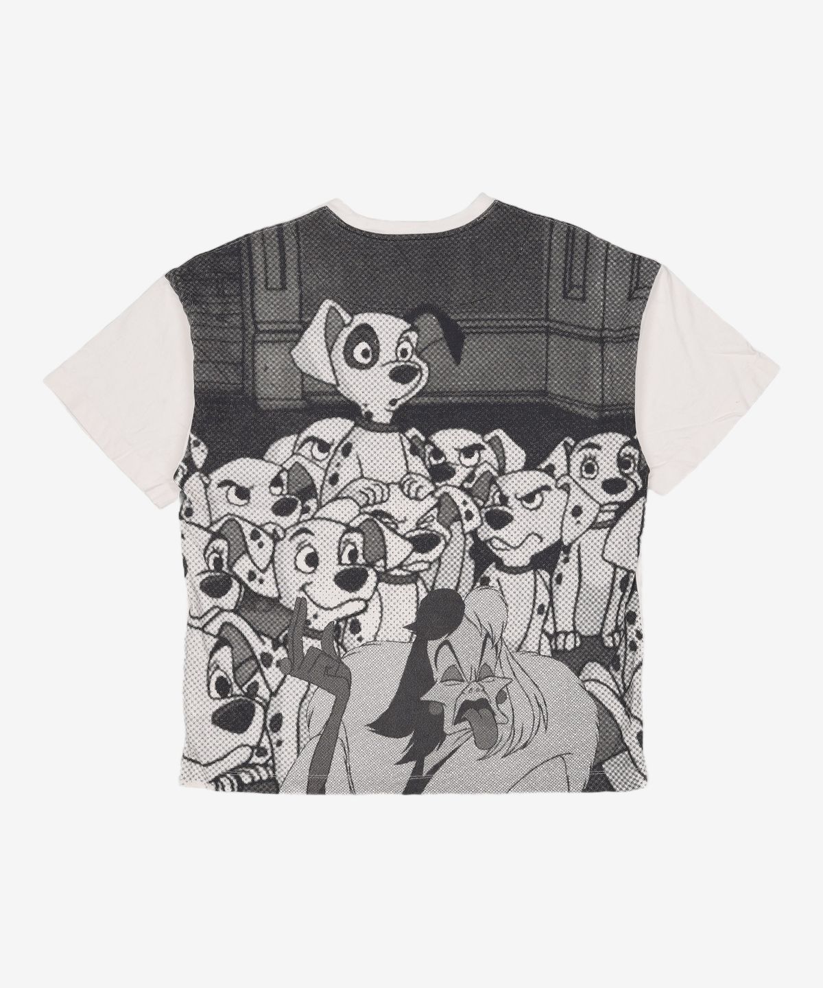 메종미네드(MAISON MINED) [UNISEX](DALMATIANS)FLIP SIDE GRAFIC HALF T WHITE S