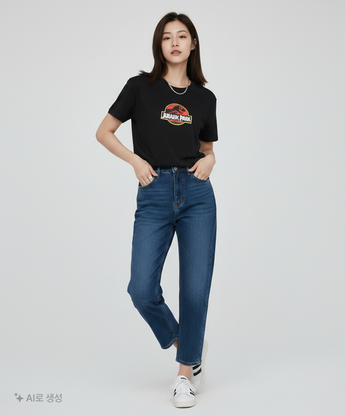오아이오아이 컬렉션(OIOI COLLECTION) JURASSIC ORIGINAL T-SHIRTS [BLACK] M