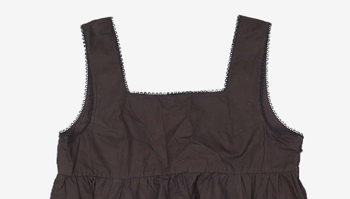오이에프(OEF) Shirring Mini Dress (Black) FREE