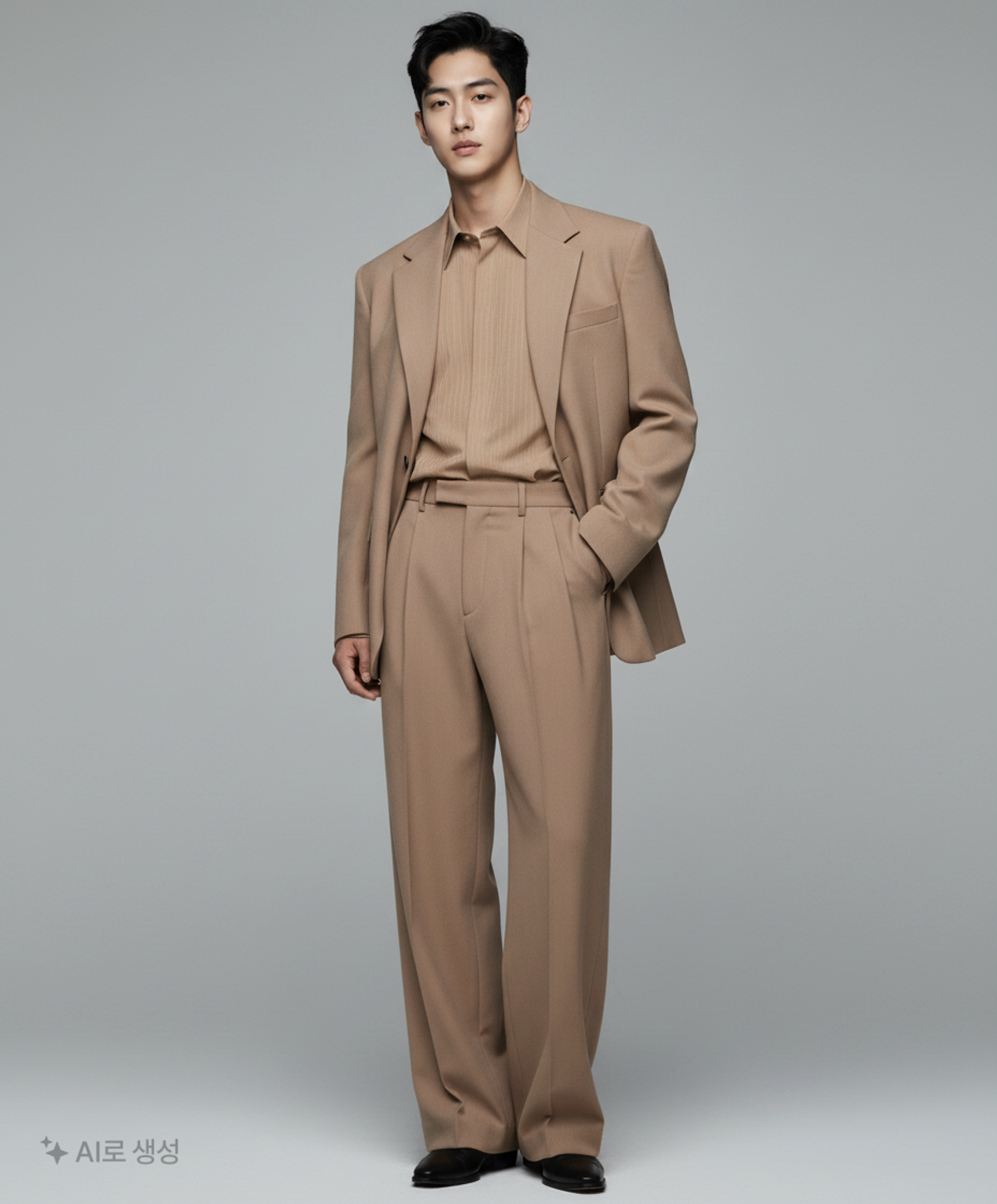 메종미네드(MAISON MINED) SAINT TWO TUCK WIDE PANTS BROWN (상세 수정) 48