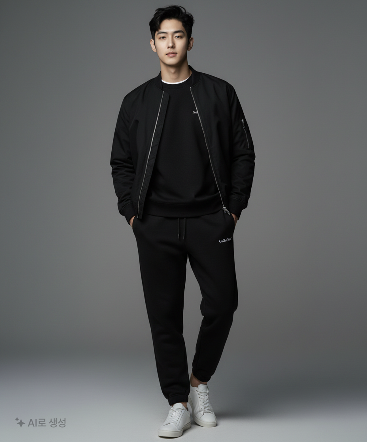 골든베어(GOLDEN BEAR) Loose-fit Sweat Pants_L4PAM21031BKX L