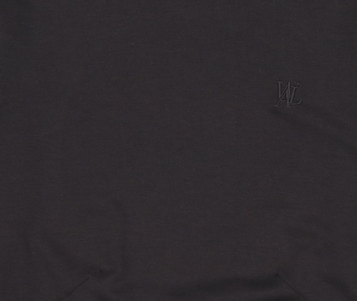 우알롱(WOOALONG) Oblique pocket sweatshirt - BLACK L
