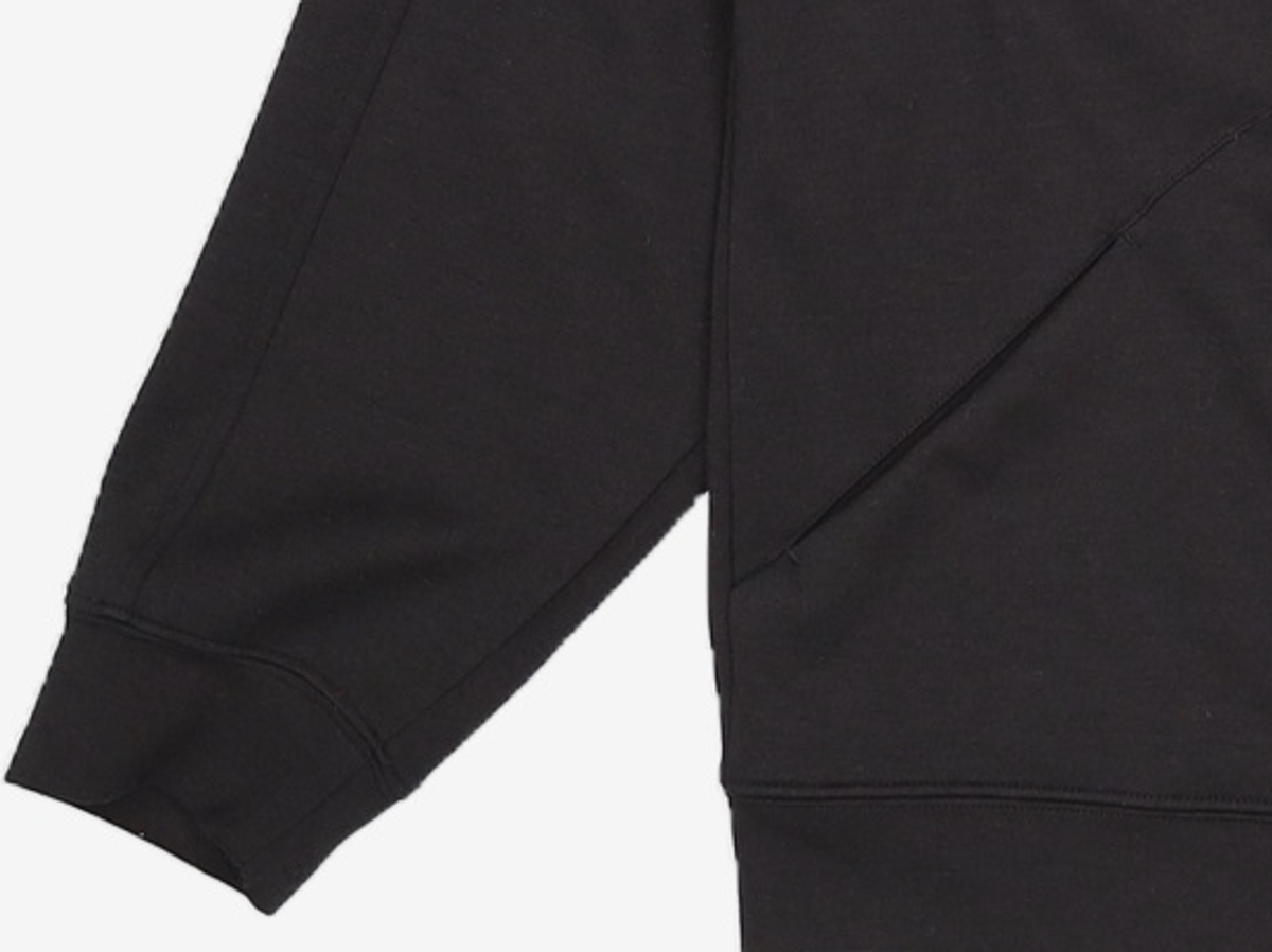 우알롱(WOOALONG) Oblique pocket sweatshirt - BLACK L