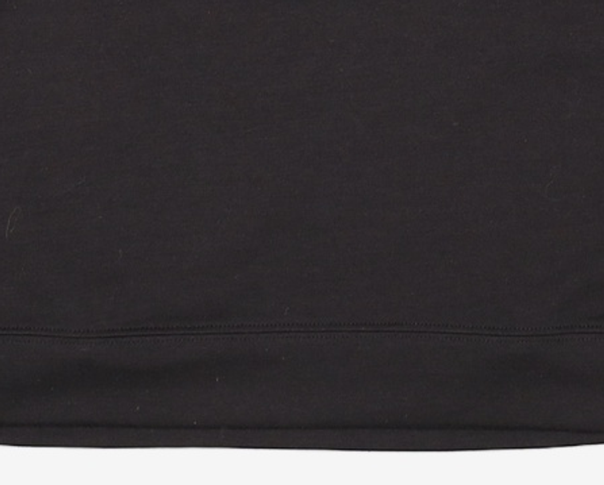 우알롱(WOOALONG) Oblique pocket sweatshirt - BLACK L