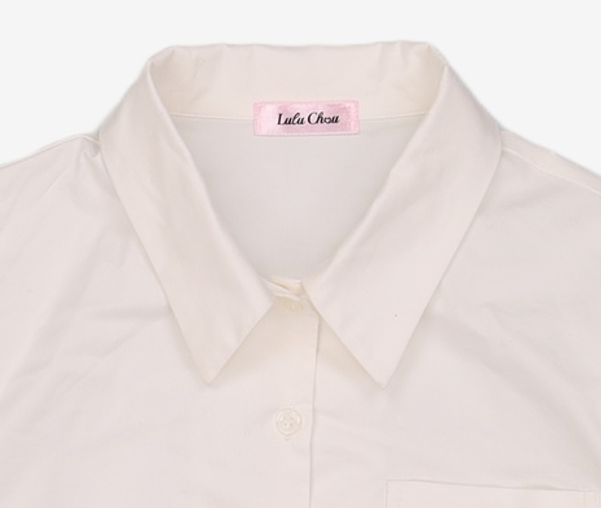 루루슈(LULUCHOU) Ribbon Crop Shirt - WHITE L