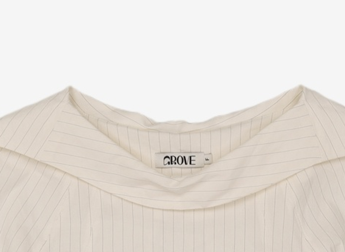 그로브(GROVE) ARIN BOAT NECK BLOUSE (2COLOR) FREE