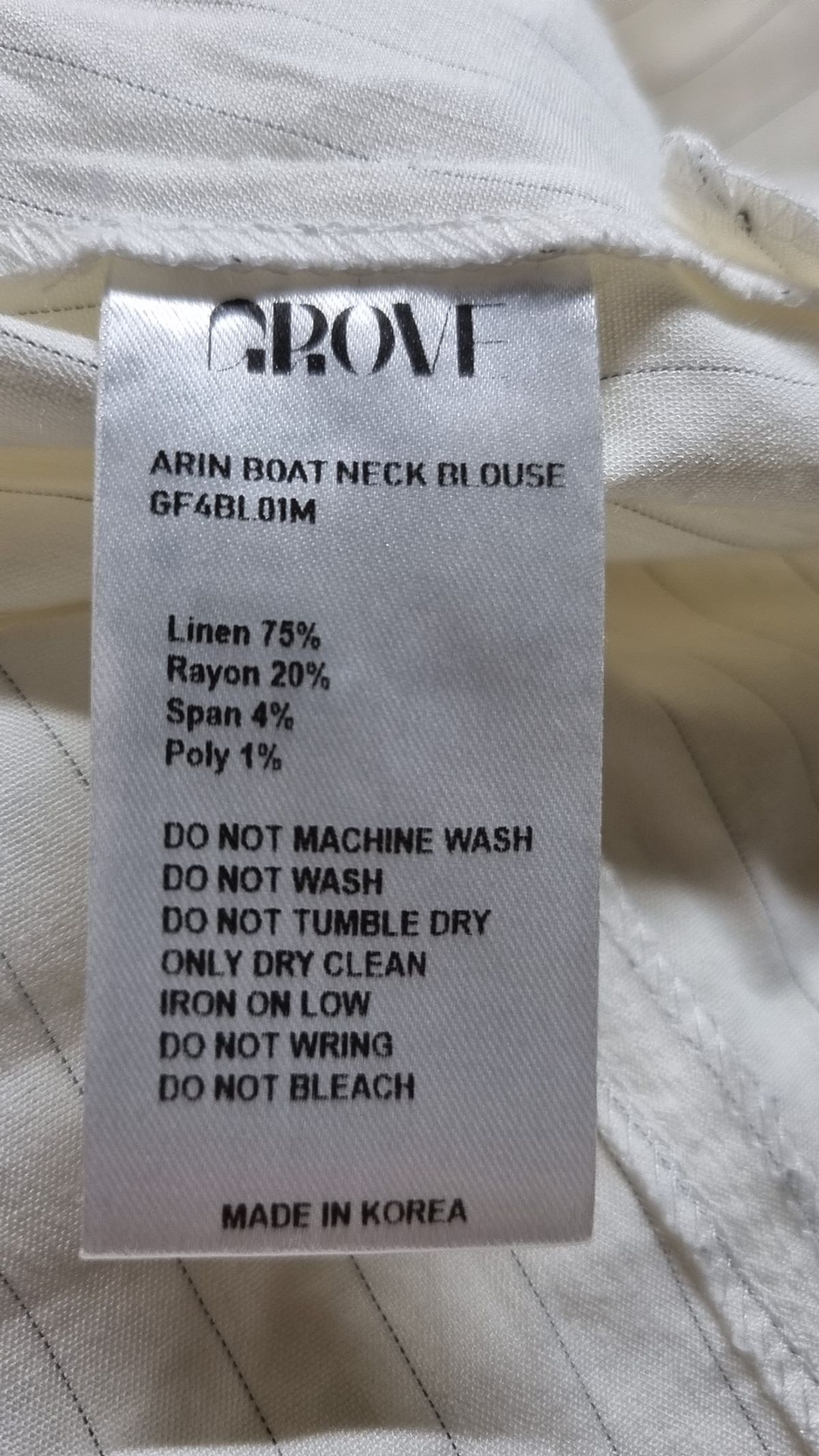 그로브(GROVE) ARIN BOAT NECK BLOUSE (2COLOR) FREE