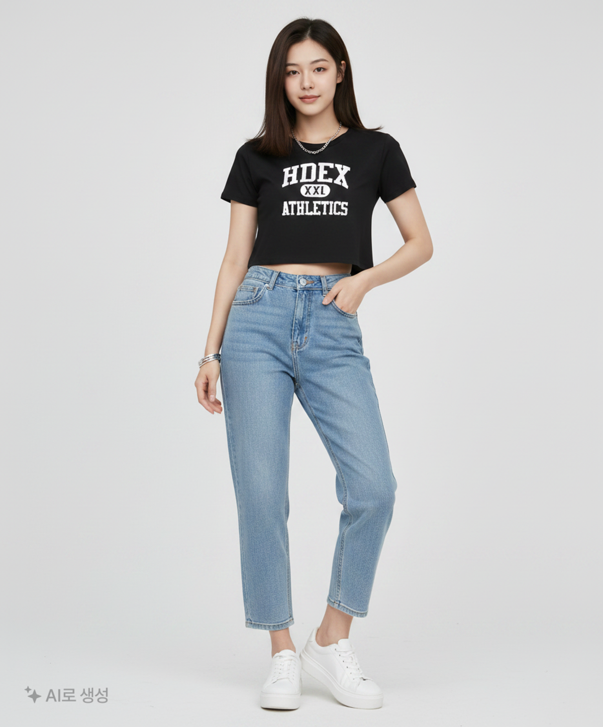 에이치덱스(HDEX) 우먼스 인헨스 바시티 크롭탑 (Black) L
