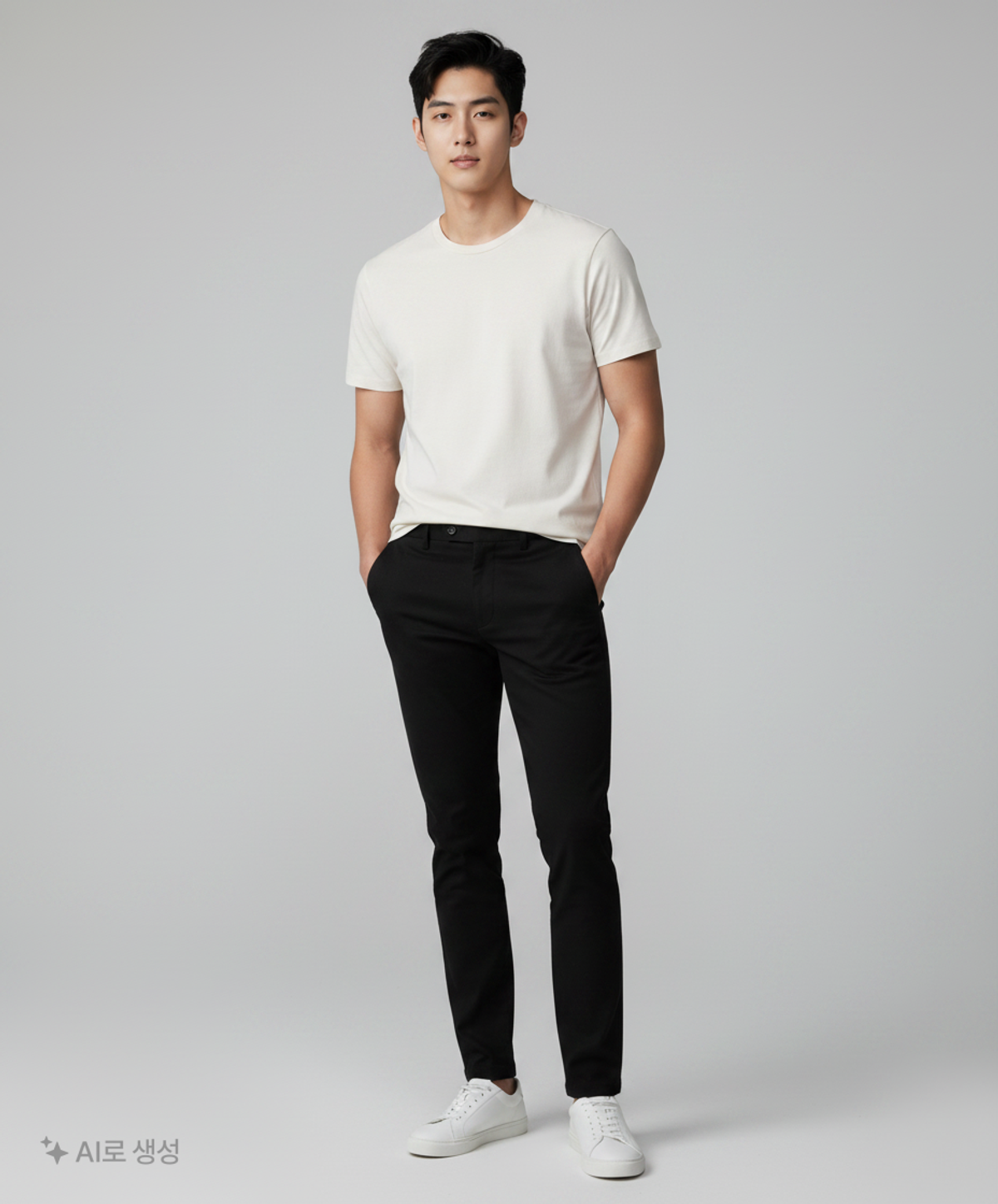 무신사 스탠다드(MUSINSA STANDARD) 레이어드 크루 넥 티셔츠_긴 기장 2팩 [화이트/화이트] M
