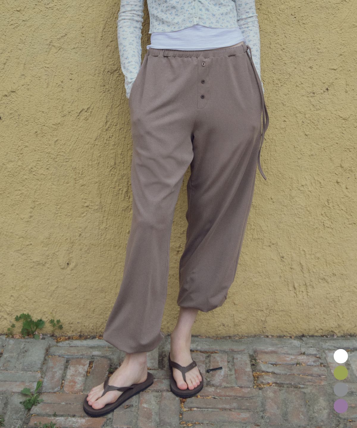 씨타(CITTA) Essential Button Comfort Jogger Pants_CTB575(4color)