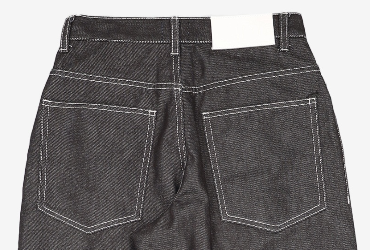 데케트(DECET) Deep Pleats Wide Jeans DCPT030Black 26
