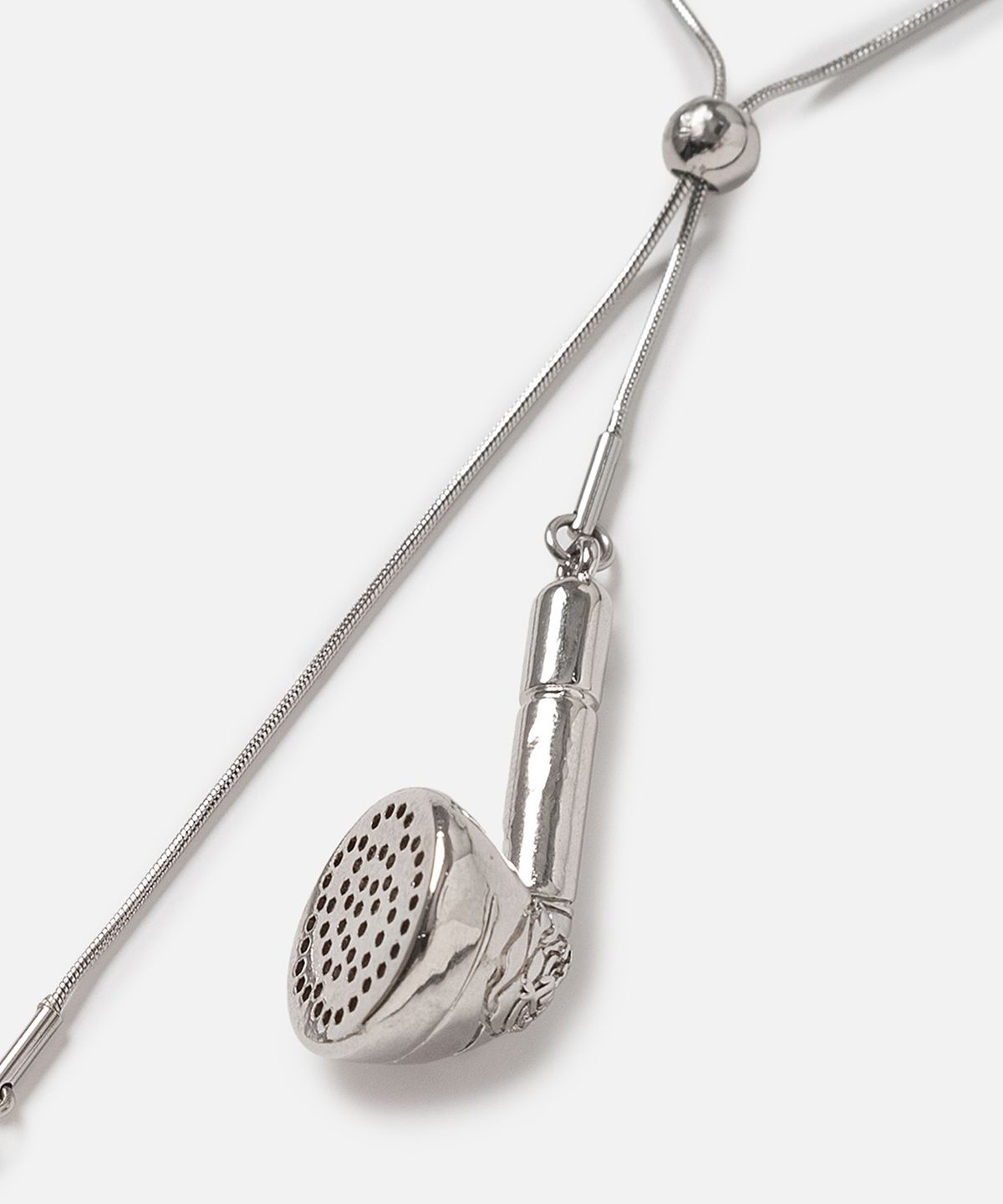 인스턴트펑크(INSTANTFUNK) METAL EARPHONE NECKLACE - SILVER