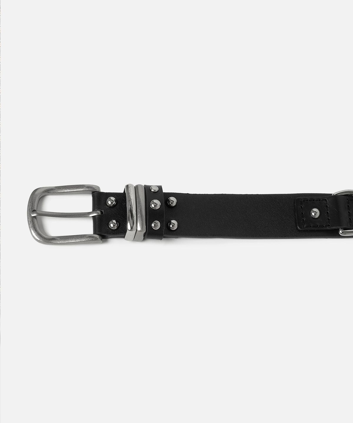 인스턴트펑크(INSTANTFUNK) MULTI RING LEATHER BELT - BLACK