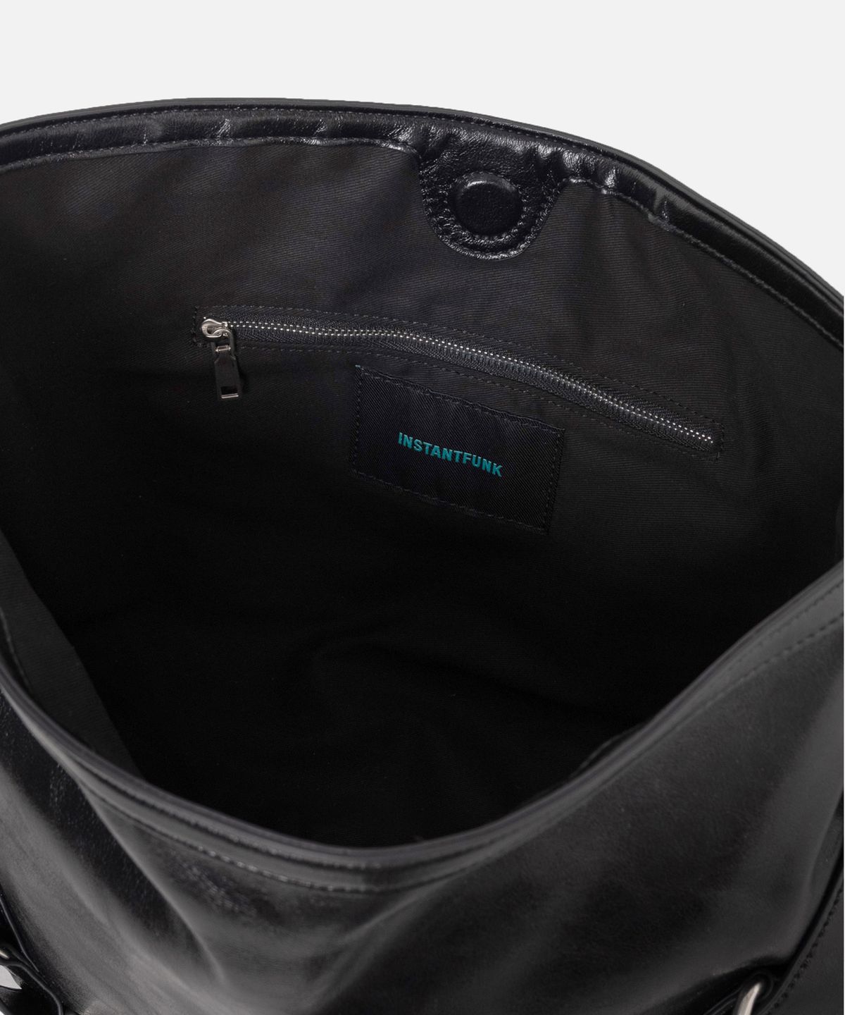 인스턴트펑크(INSTANTFUNK) BELTED HARDWARE BAG - BLACK