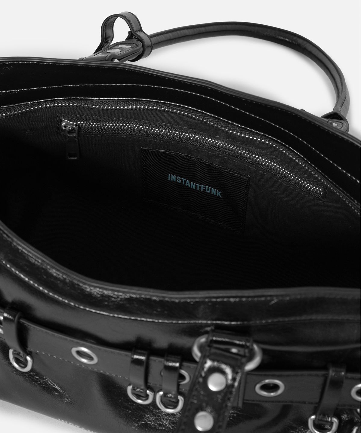 인스턴트펑크(INSTANTFUNK) STUDDED BAGUETTE BAG - BLACK