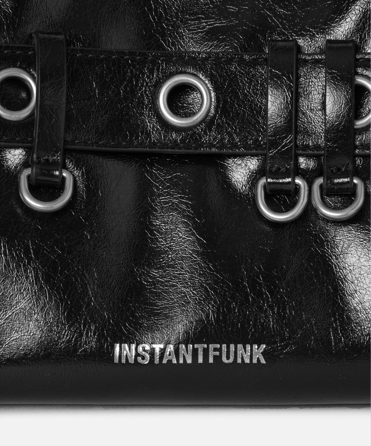 인스턴트펑크(INSTANTFUNK) STUDDED BAGUETTE BAG - BLACK