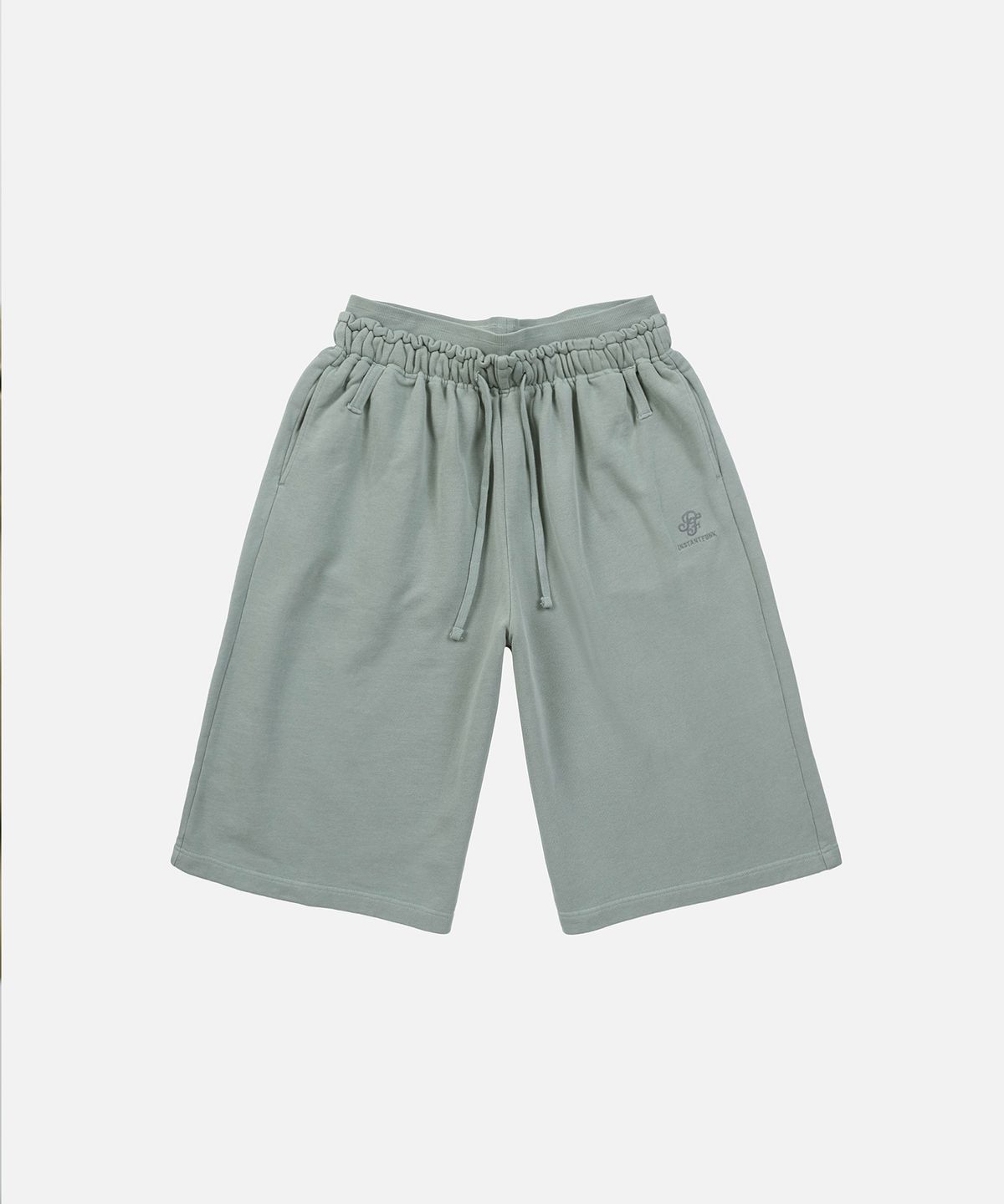 인스턴트펑크(INSTANTFUNK) WASHED DOUBLE WAIST BURMUDA PANTS - MINT