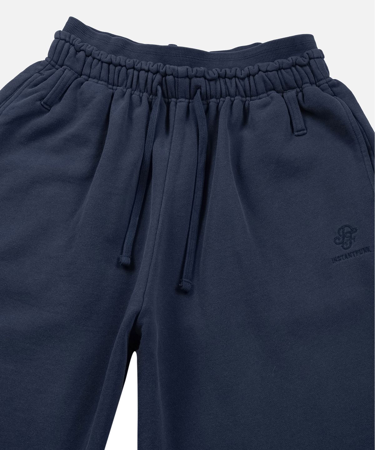 인스턴트펑크(INSTANTFUNK) WASHED DOUBLE WAIST BURMUDA PANTS - NAVY