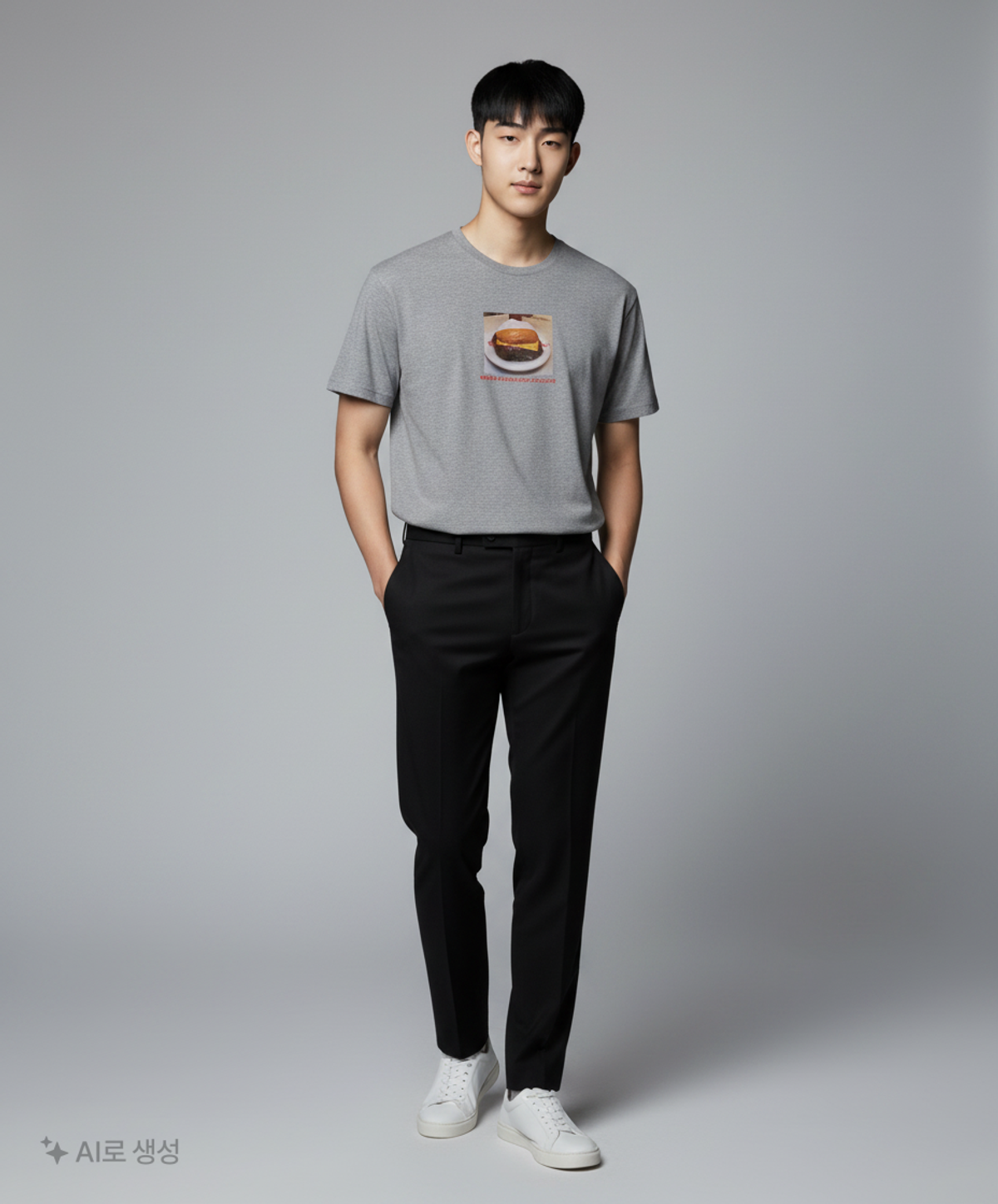 1011갤러리(1011 GALLERY) Gallery Burger T-Shirts - Gray (Restock) 3