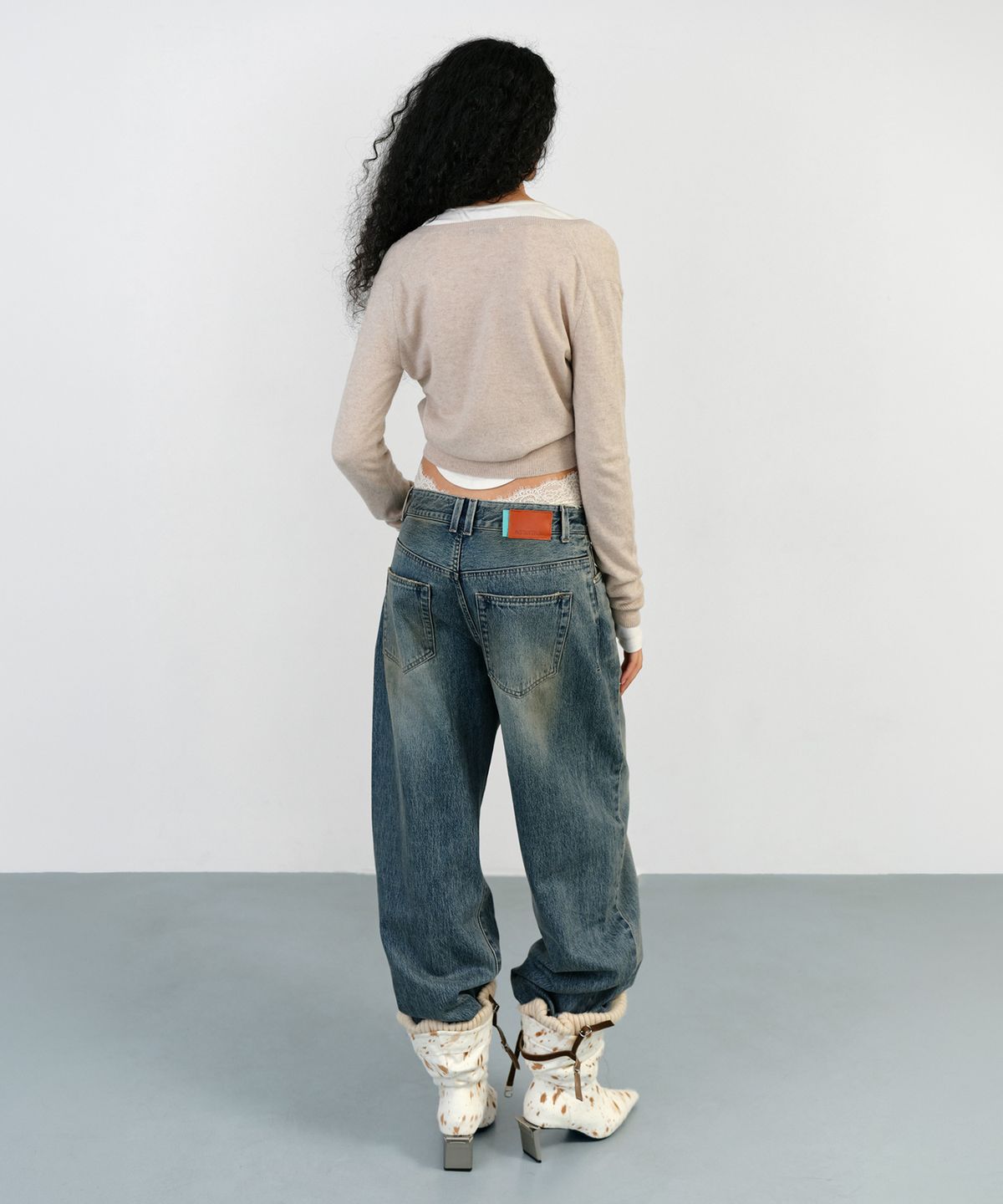 인스턴트펑크(INSTANTFUNK) WASHED ARCH FIT DENIM - BLUE