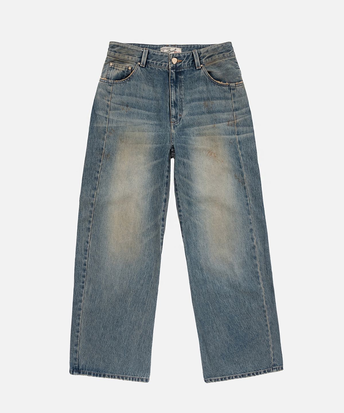 인스턴트펑크(INSTANTFUNK) WASHED ARCH FIT DENIM - BLUE