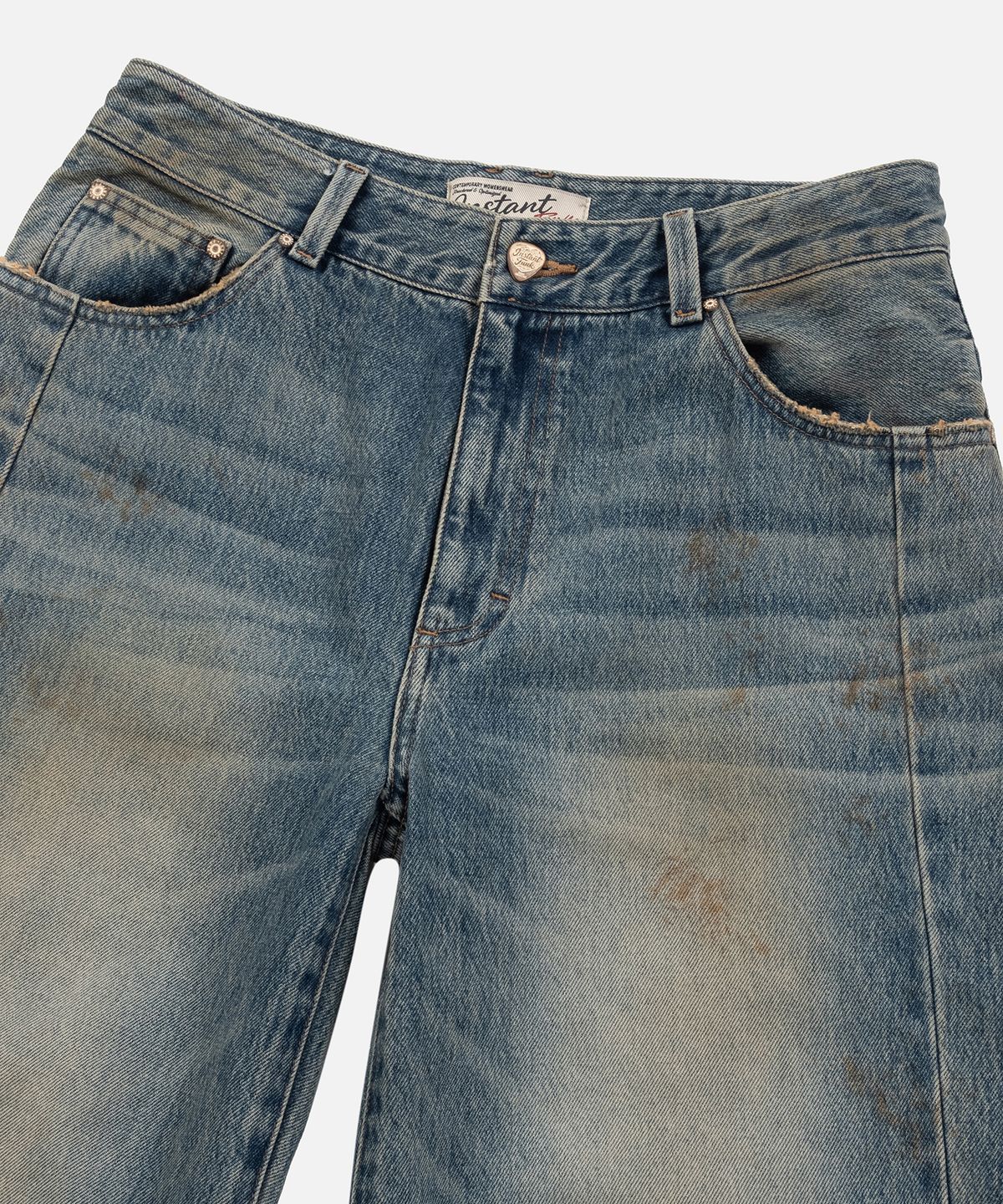 인스턴트펑크(INSTANTFUNK) WASHED ARCH FIT DENIM - BLUE