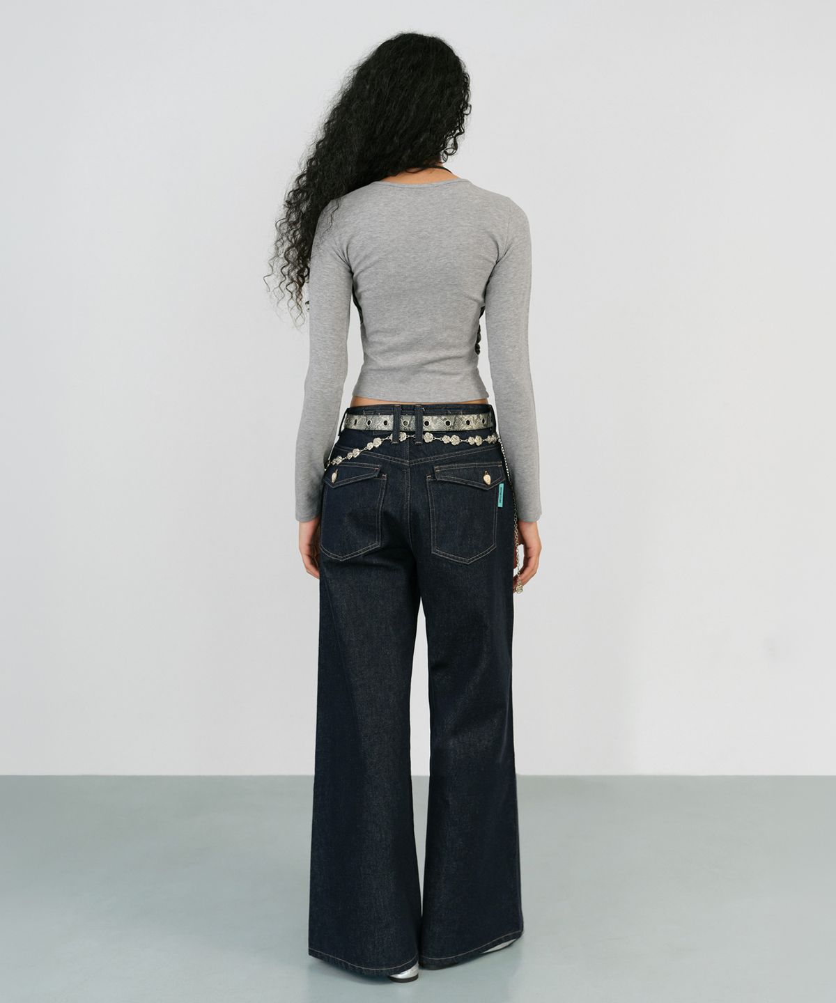 인스턴트펑크(INSTANTFUNK) LOW RISE BUCKLE DENIM - INDIGO