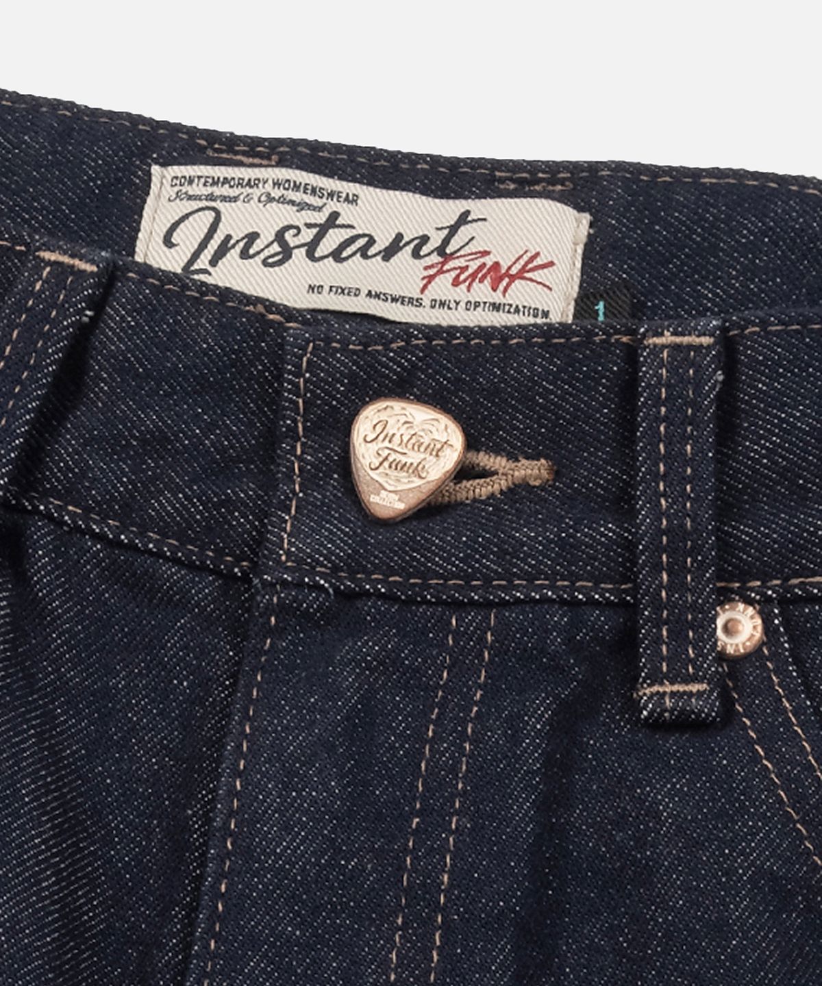인스턴트펑크(INSTANTFUNK) LOW RISE BUCKLE DENIM - INDIGO
