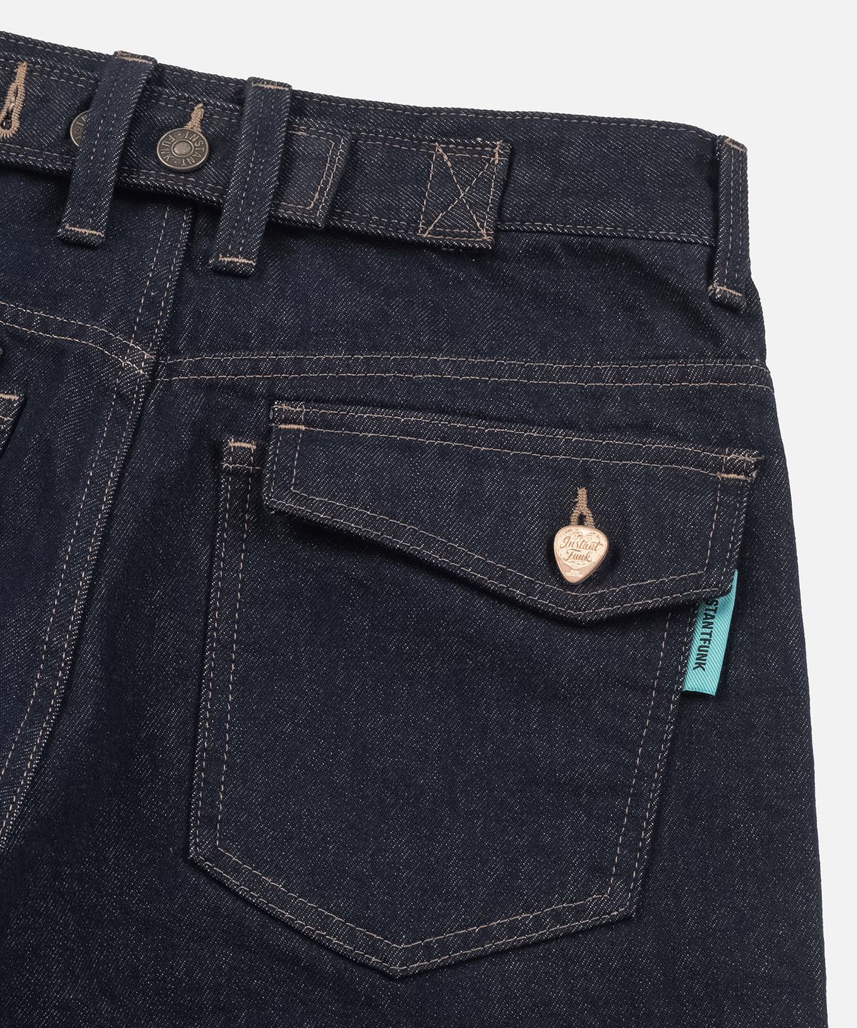 인스턴트펑크(INSTANTFUNK) LOW RISE BUCKLE DENIM - INDIGO