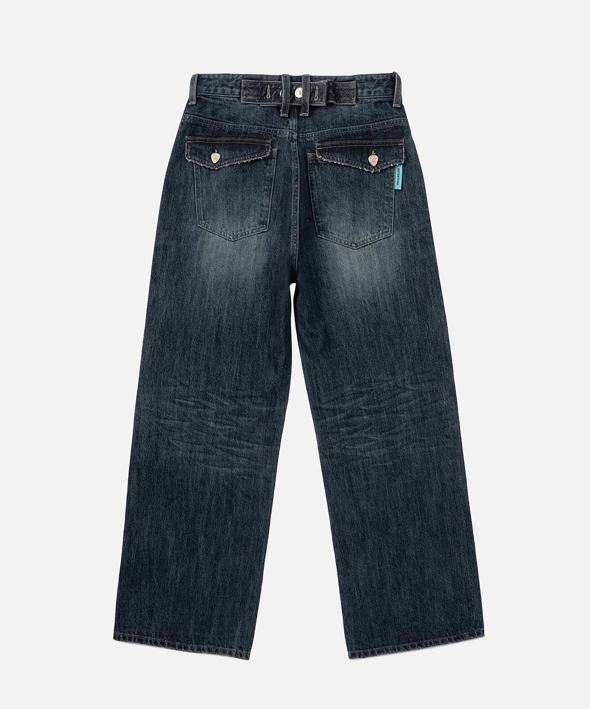 인스턴트펑크(INSTANTFUNK) LOW RISE BUCKLE DENIM - BLUE