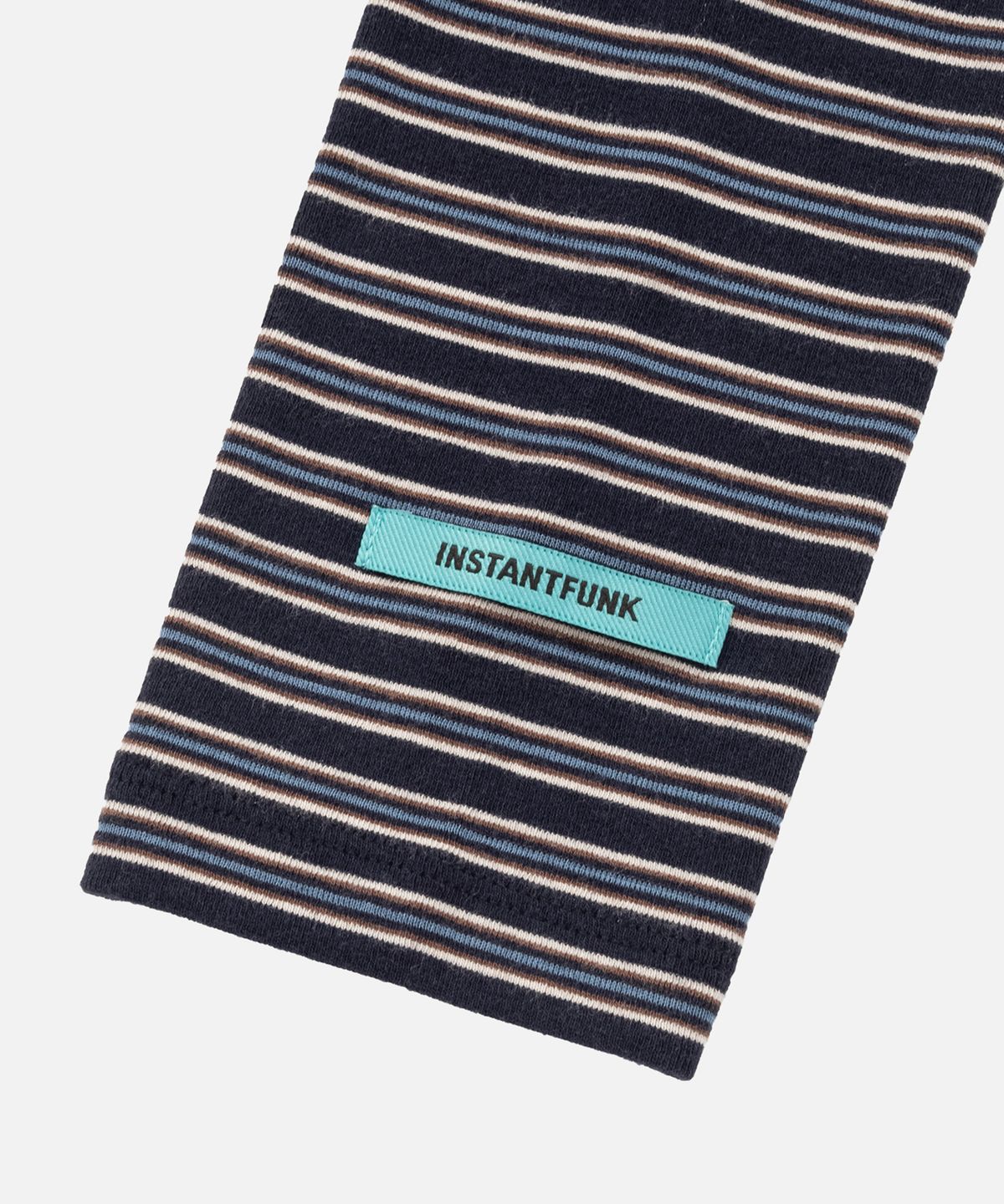 인스턴트펑크(INSTANTFUNK) STRIPE OFF SHOULDER NECK TEE - NAVY