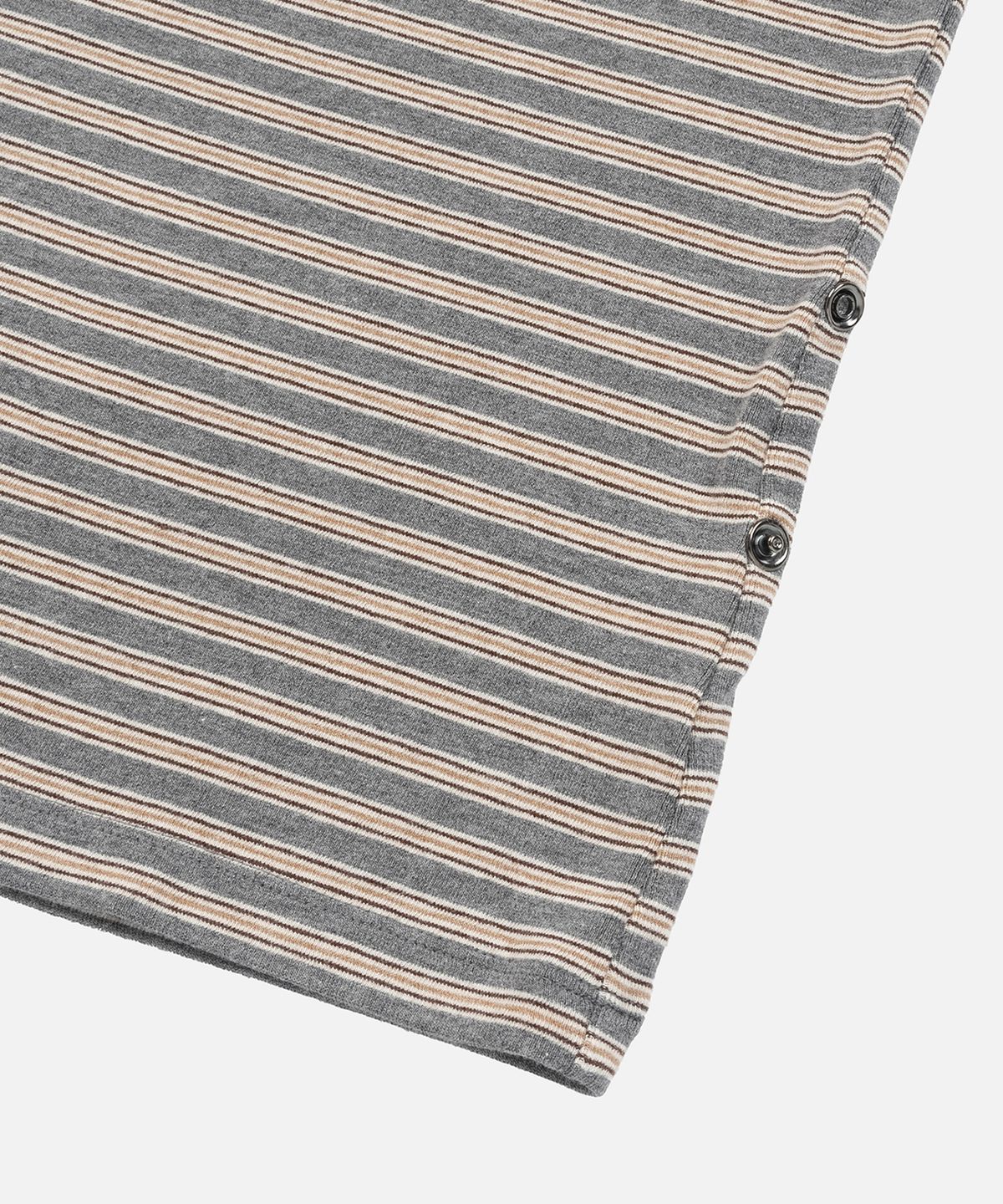 인스턴트펑크(INSTANTFUNK) STRIPE OFF SHOULDER NECK TEE - GREY