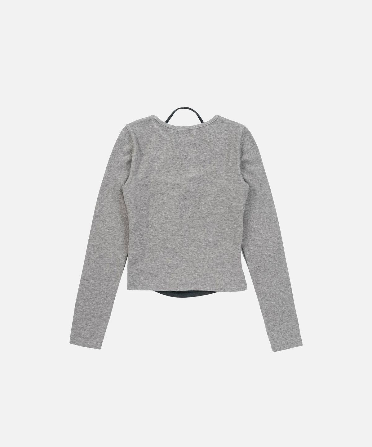 인스턴트펑크(INSTANTFUNK) LAYERED HALTER TOP - MELANGE GREY