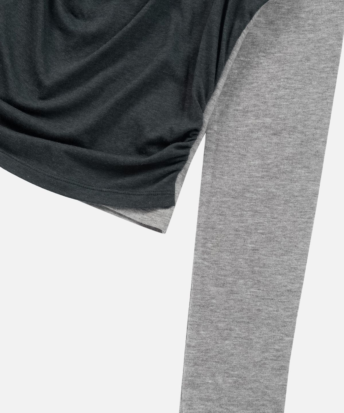 인스턴트펑크(INSTANTFUNK) LAYERED HALTER TOP - MELANGE GREY