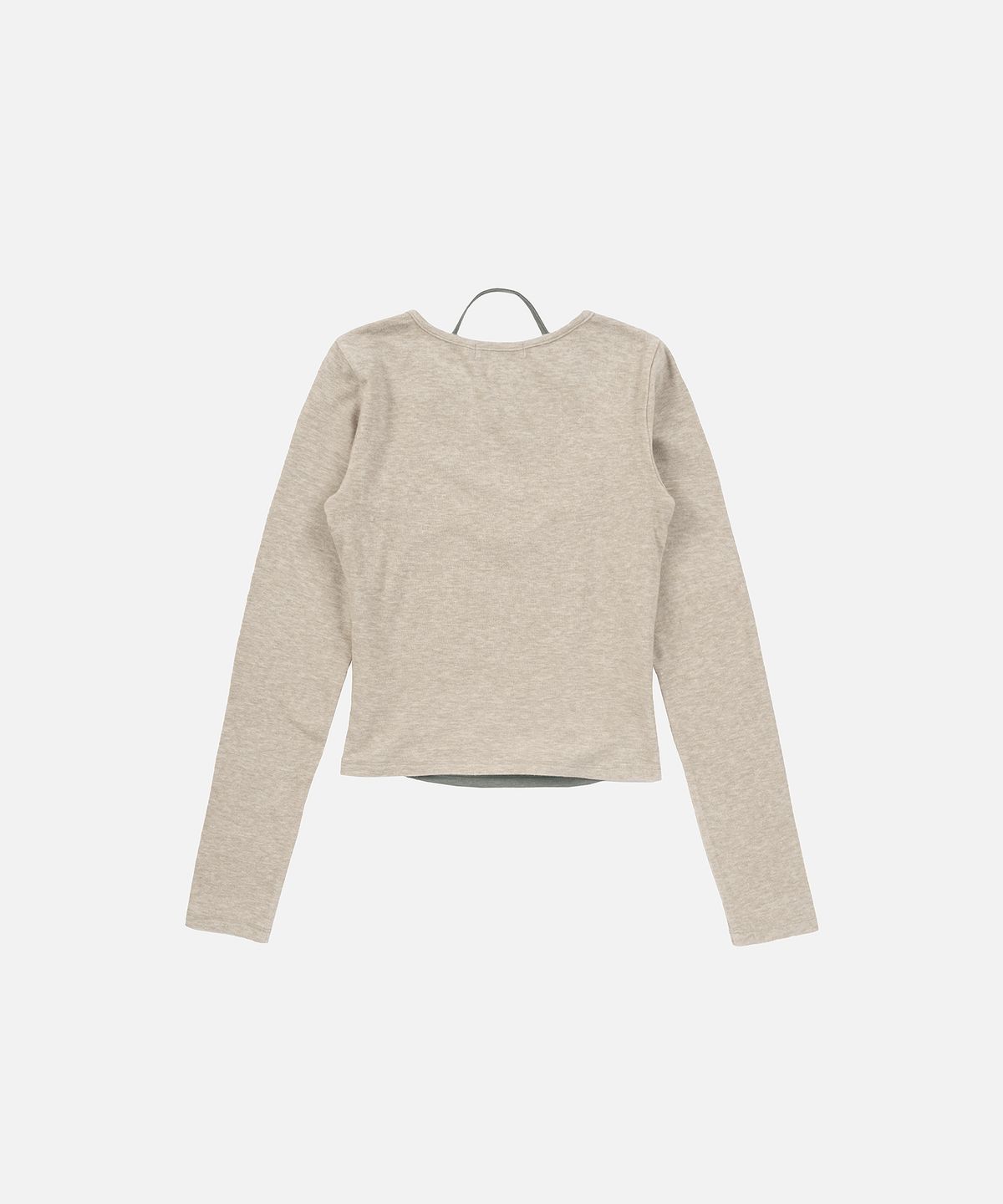 인스턴트펑크(INSTANTFUNK) LAYERED HALTER TOP - BEIGE