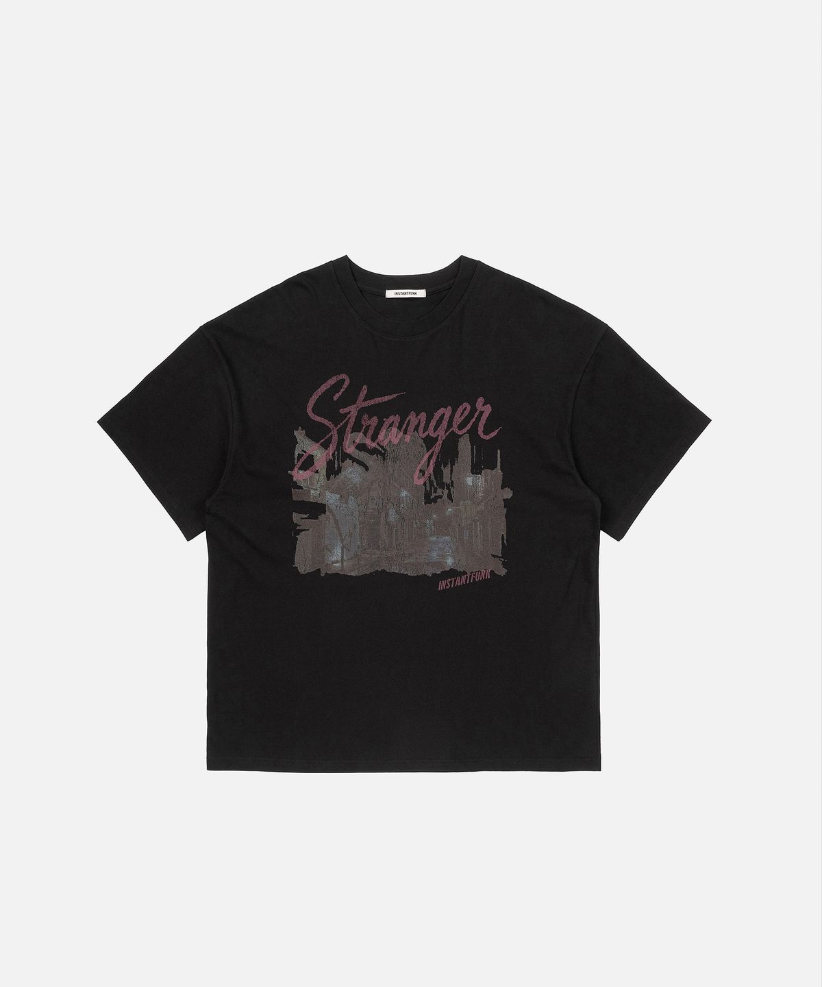 인스턴트펑크(INSTANTFUNK) STRANGER GRAPHIC OVERSIZE TEE - BLACK