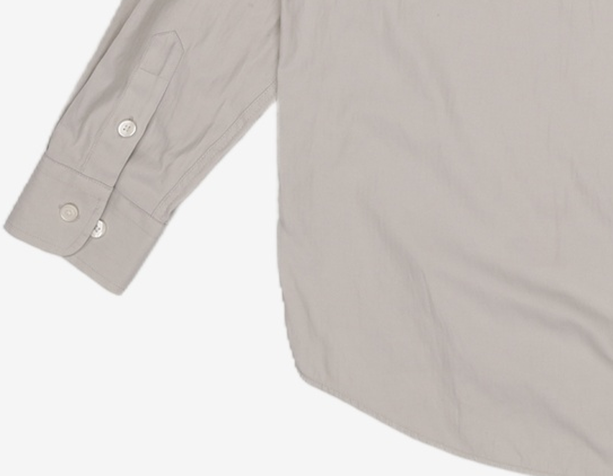 세컨모놀로그(SECONDMONO) (TIE SET)Side Slit Oversized Cotton Shirt [8 color]_SESH008 S